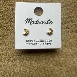 Madewell Gold Moon Stud Earring